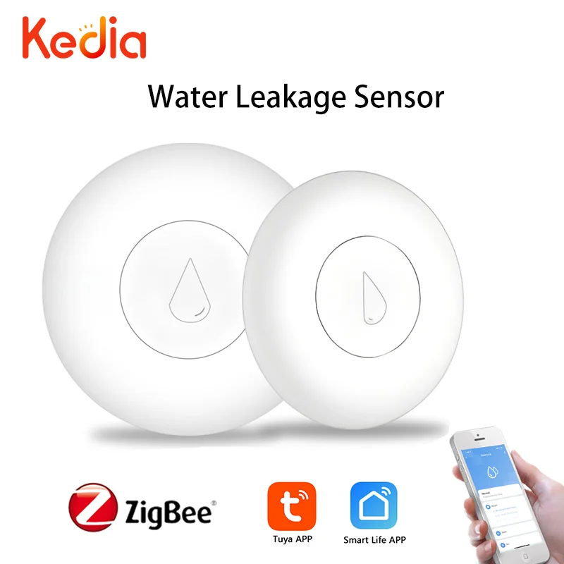 

Tuya Zigbee Water Leak Detector Flood Water Tank Linkage Alarm Detector for Tuya Smart Life APP Remote Monitoring Scene linkage