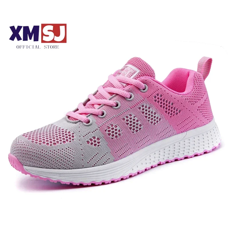 

Women Casual Shoes Fashion Breathable Walking Mesh Lace Up Flat Shoes Sneakers Women 2024 Tenis Feminino White Vulcanized Shoes