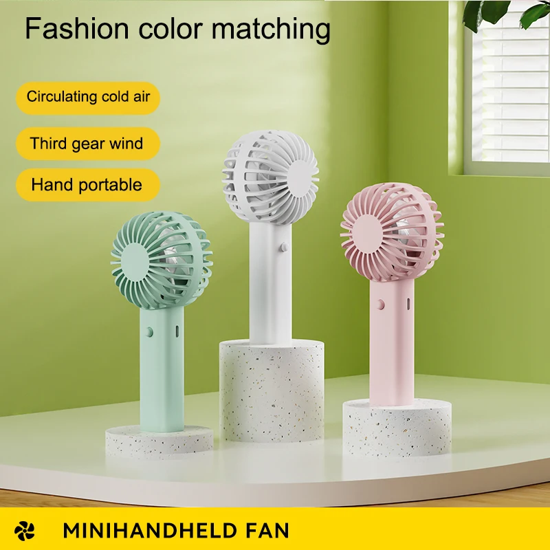 Mini ventilador de mano con batería, ventilador de pestañas potente, Personal, portátil, velocidad ajustable, recargable por USB