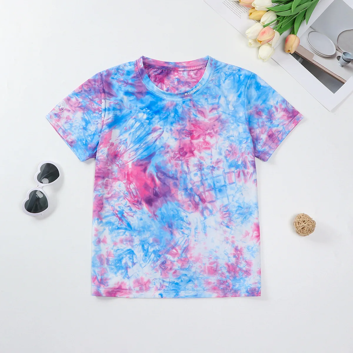 

Нейлоновый топ ручной работы ort Sve Fitn для бега, женская уличная спортивная одежда для гольфа, бадминтона, однотонная футболка с дизайном Blo Design