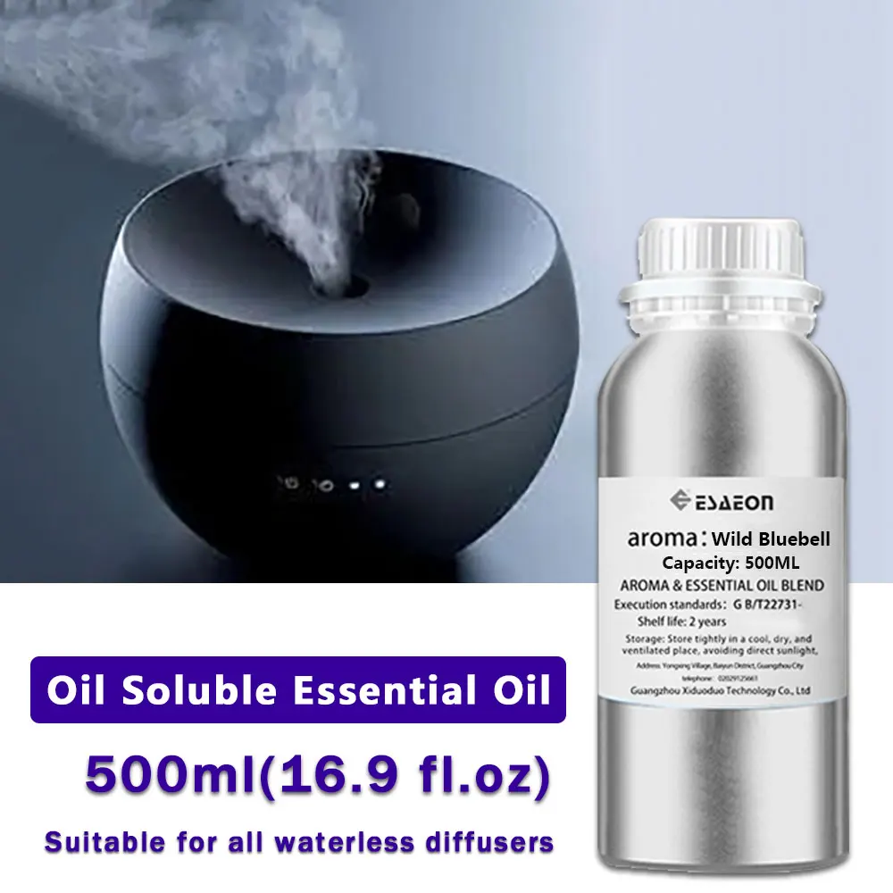 ESAEON 500ml (16.9 fl.oz) Wild Bluebell/Kempinski Essential Oil - Diffuser Supplement Perfume Oil, For Aroma Fragrance Machine