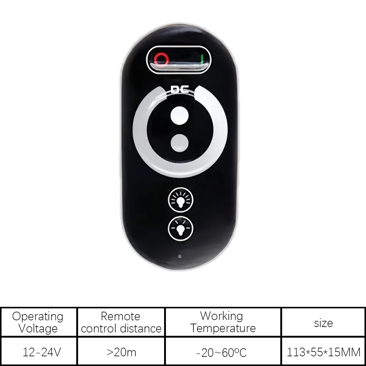 Dimmer LED touch wireless RF 18A - Controller di illuminazione per strisce monocolore a bassa tensione