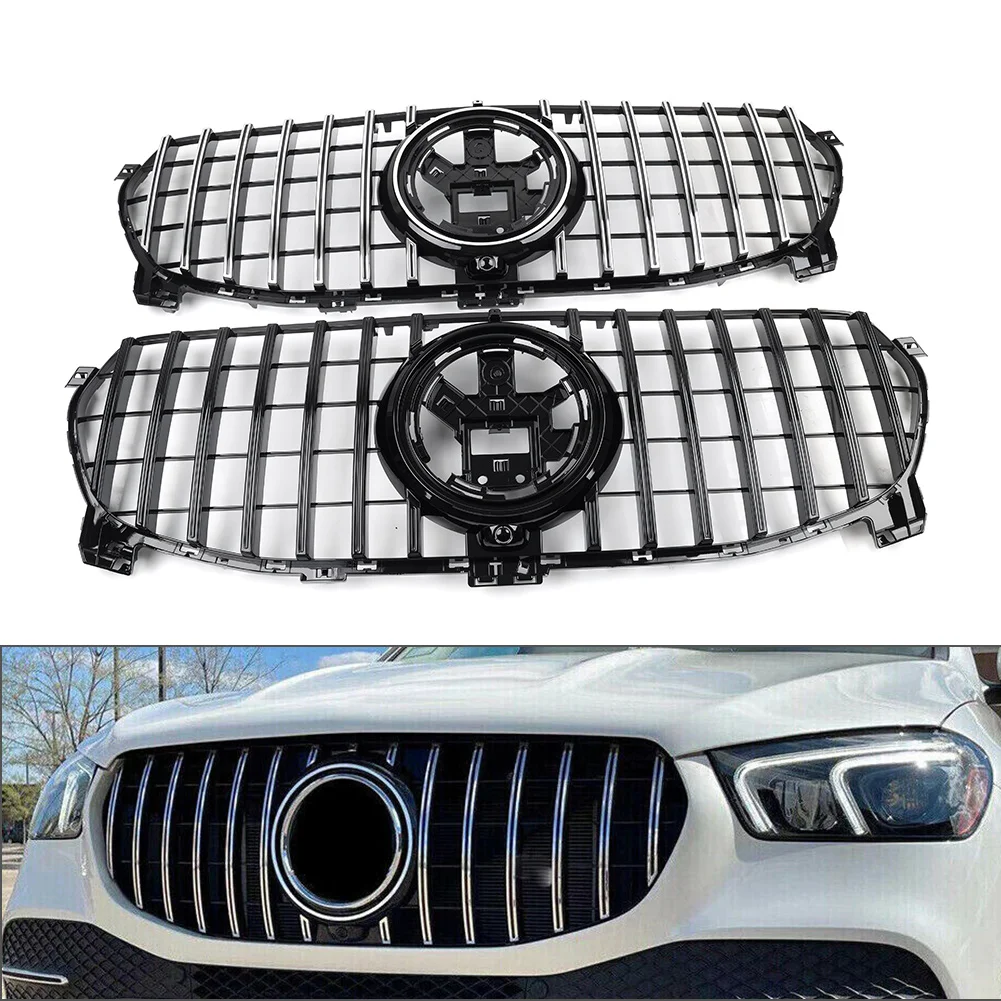 

GTR Style Car Front Bumper Hood Grille Racing Grill For Mercedes Benz W167 GLE Class GLE350 GLE450 Standard 2020 2021 2022 2023