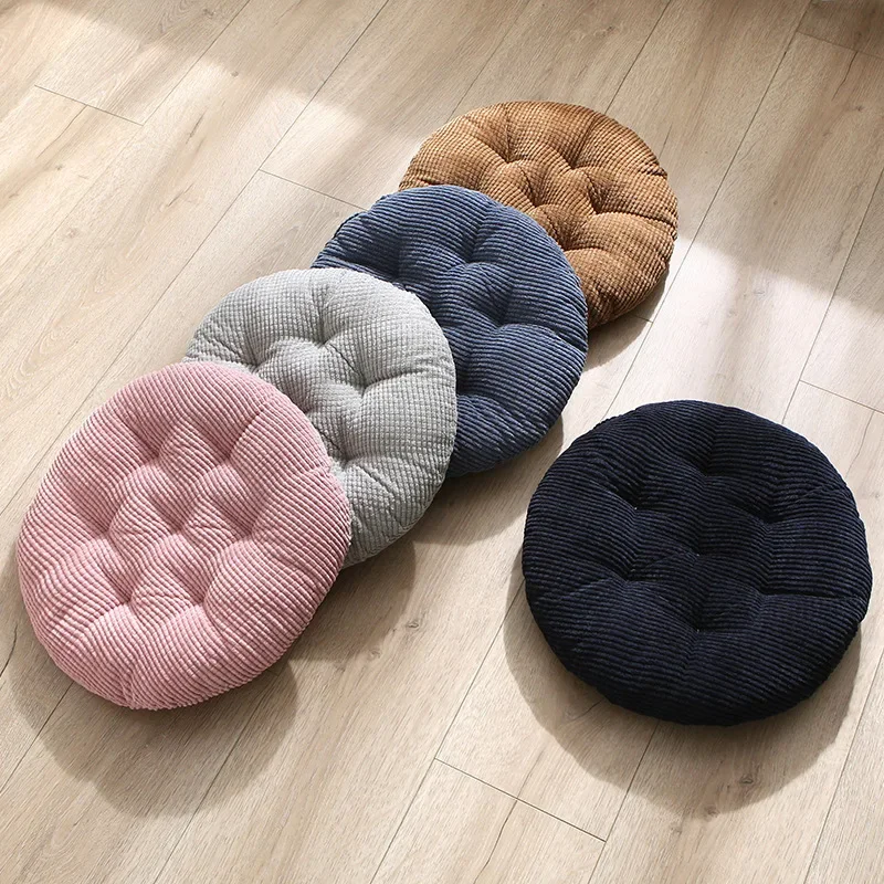 1PC Seat Cushion Velvet Round Strap Seat Cushion Stool Thickened Non-slip To Relax The Body Home Textile Household Goods