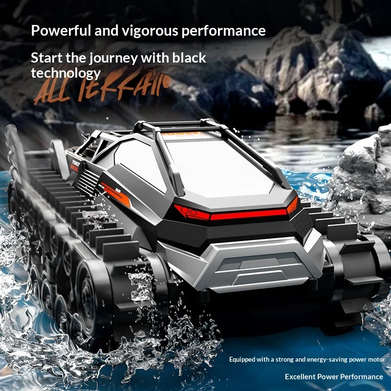 

JJRC New 2.4G Remote Control Car Waterproof Amphibious Land And Water Toy For Children Summer Special Effect Track Tank Gift