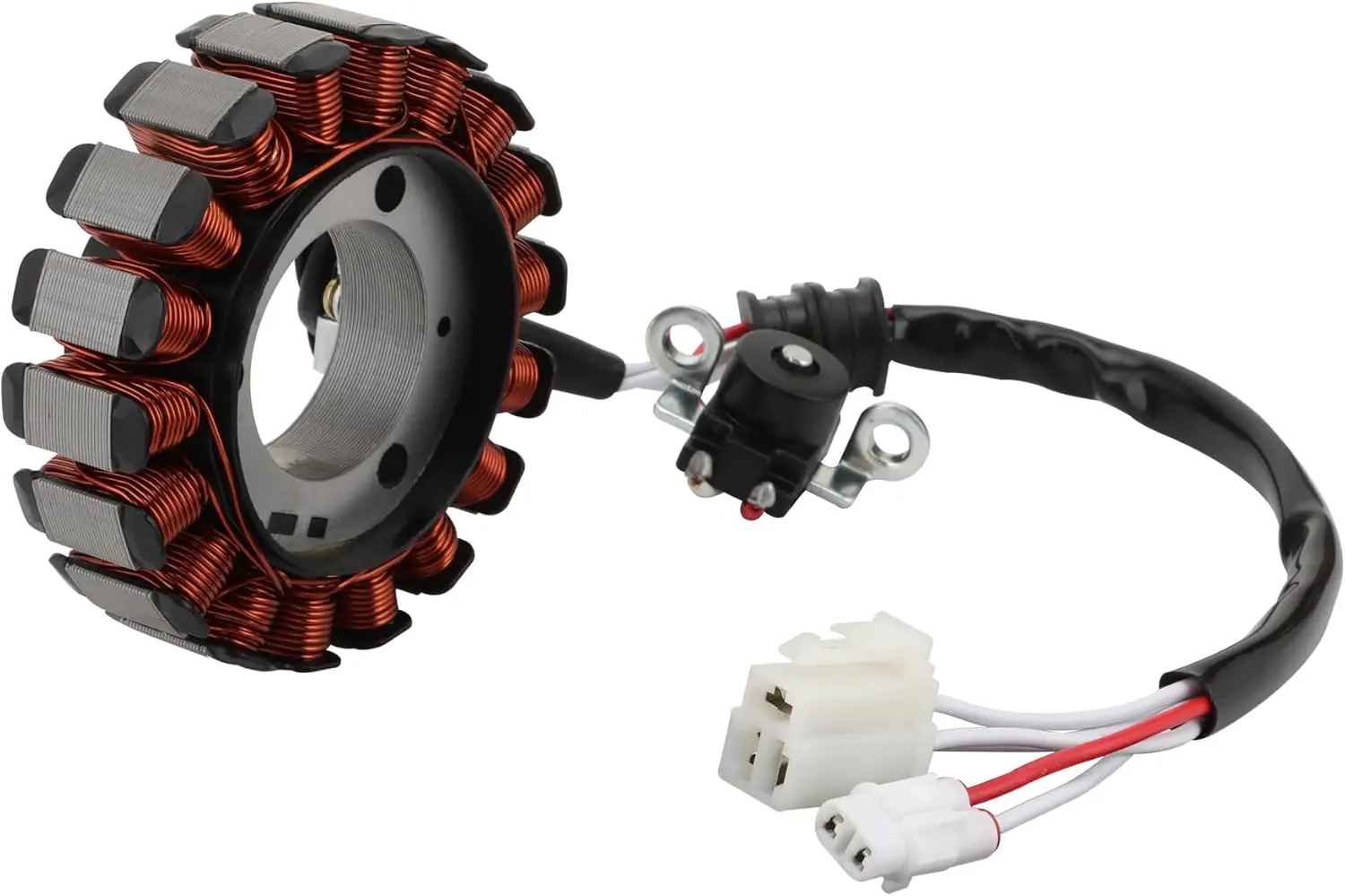 Estator de motor eléctrico resistente a la corrosión y la humedad de 18 bobinas compatible con motocicleta FZ16 2008-2015 OEM 21C-H1410-00