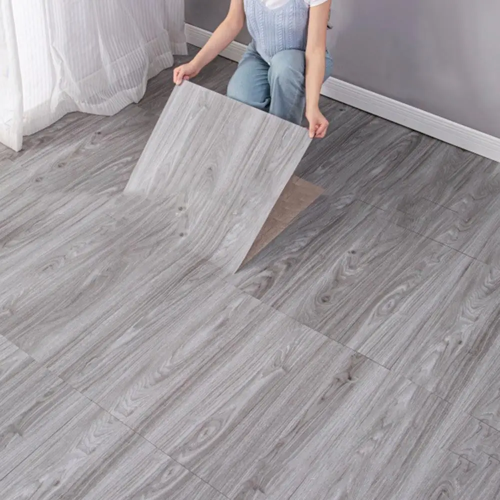 Wear-resistant Self-adhesive Wood Grain Floor Sticker Thickened Non-Slip SXP Self Adhesive Floor Sticker 30CMX30CM Waterproof