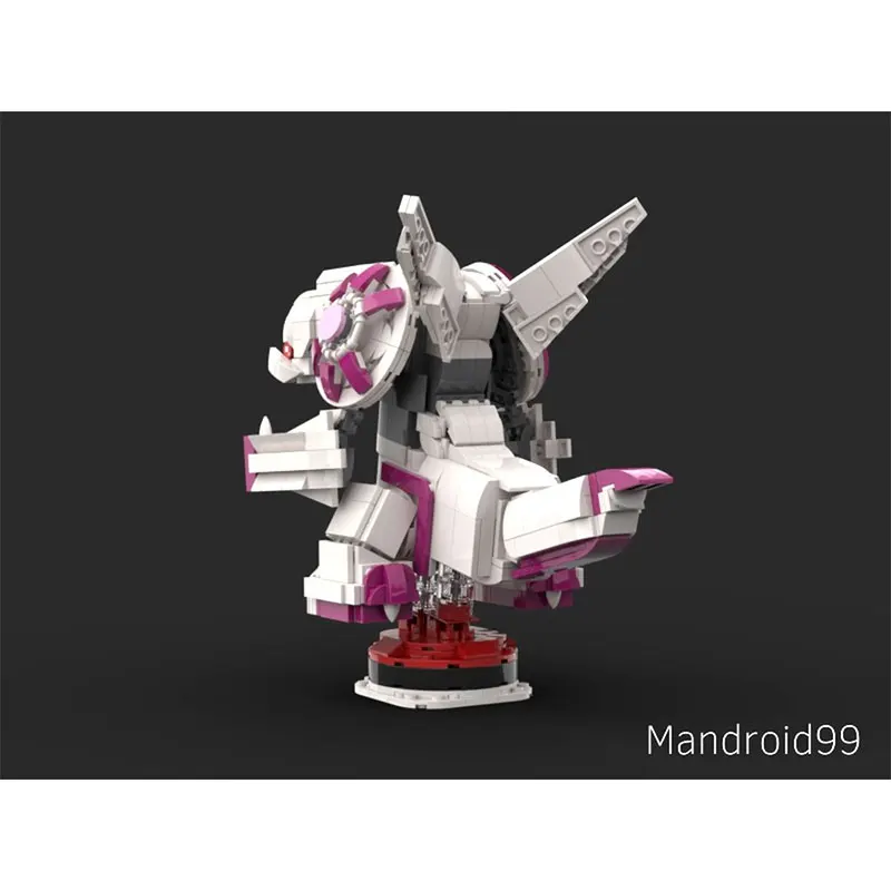 Blocs de construction de la série de figurines d'anime, figurine d'action de dessin animé Mecha blanche et rouge, à assembler, jouets éducatifs pour Mode cadeau, 991 pièces