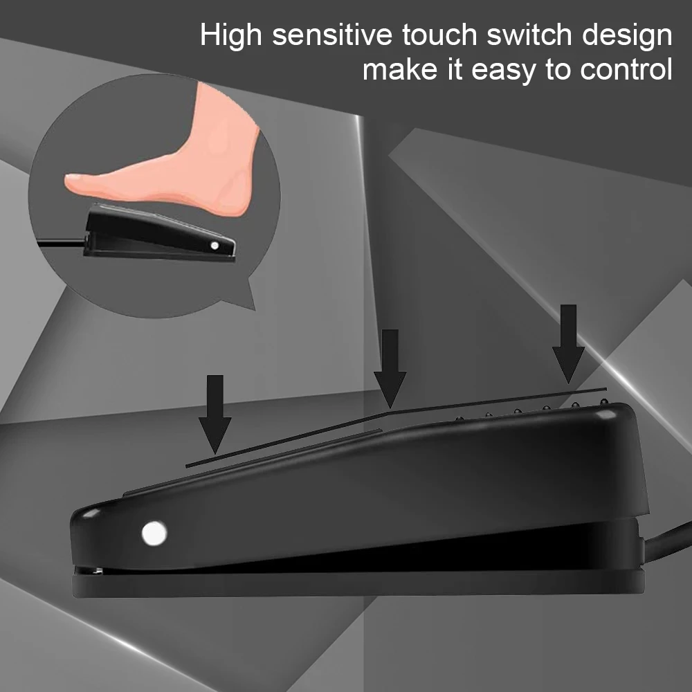 Tattoo Power Supply Switch Foot Pedal with Plug Cable Footswitch for Makeup Machine Gun High Sensitive Tattoo Power Controller