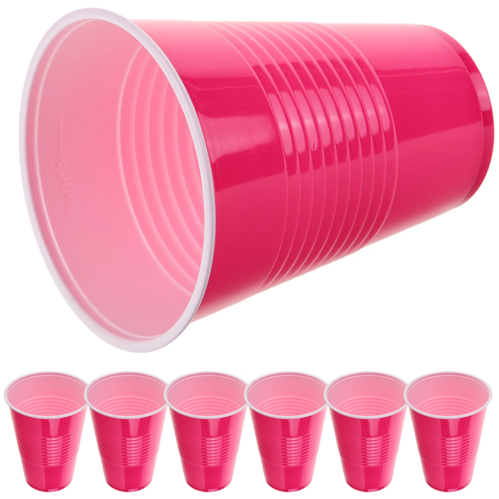 20 Pcs Disposable Party Cup Birthday Decoration (rose Red 16oz Plastic 20pcs) Cups Water Drink Decorative Wedding