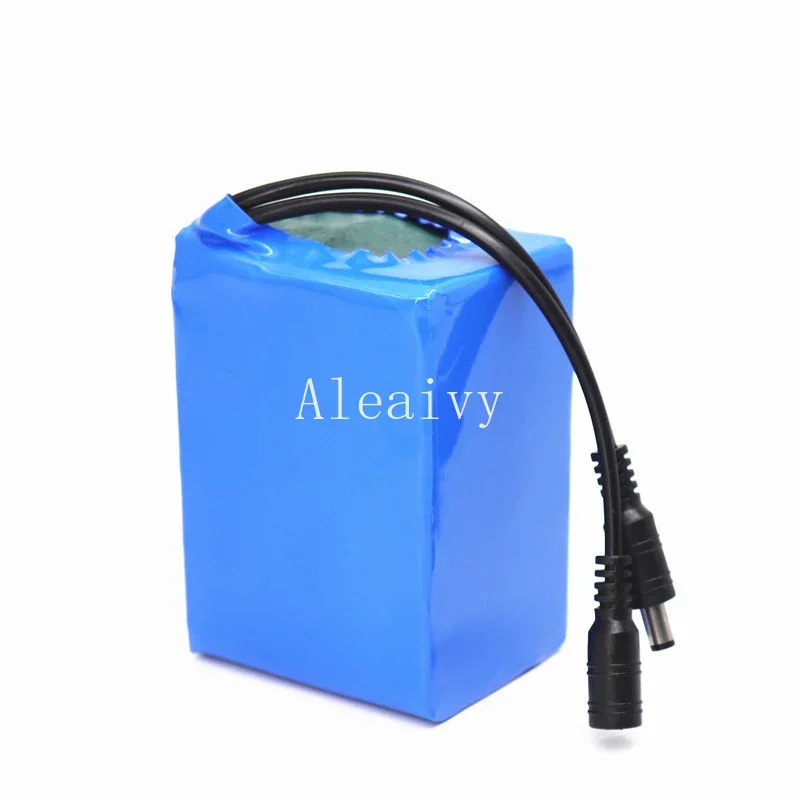 Aleaivy 12V 20Ah 18650 lithium battery pack with BMS, for audio monitoring, emergency light uninterrupted power supply+12.6V 3A