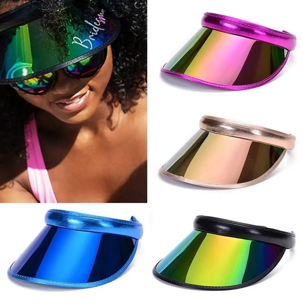 New Plastic Summer Baseball Hat PVC Transparent Visor Caps Women Men Empty Top Outdoor Sunshade