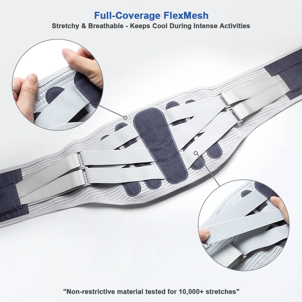 1PCS Back Brace for Lower Back Pain Relief:Adjustable Support with Ergonomic Lumbar Pad for Spinal Alignment - for Men & Women
