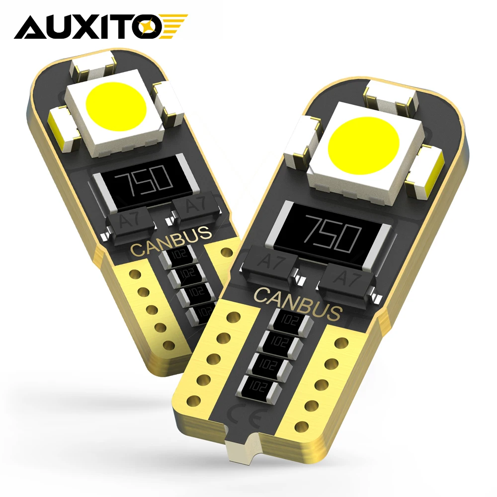 2x W5W T10 LED Canbus Bulb 2825 Car Interior Parking Light For Audi A3 A4 B6 B8 A6 C6 80 B5 B7 A5 Q5 Q7 TT 8P Auto Lamp NO ERROR