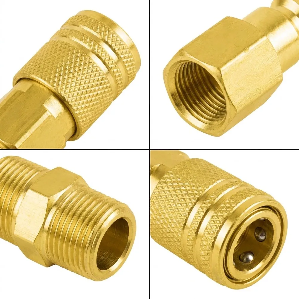 45Pcs 1/4in NPT Quick Connect Air Fitting Kit for Compressor Hose Tools Includes Male Female Couplers Connectors Hex Nipples