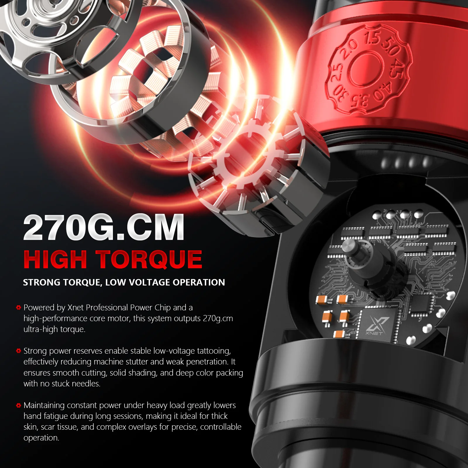 XNET JUGG Wireless Tattoo Machine 2400mAh 1.0-5.0mm