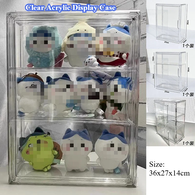 36x27x14cm Clear Acrylic Display CaseCabinet 1-3 Tier Storage Box for Toy Bread Fruit Acrylic Box Protection Showcase Decoration