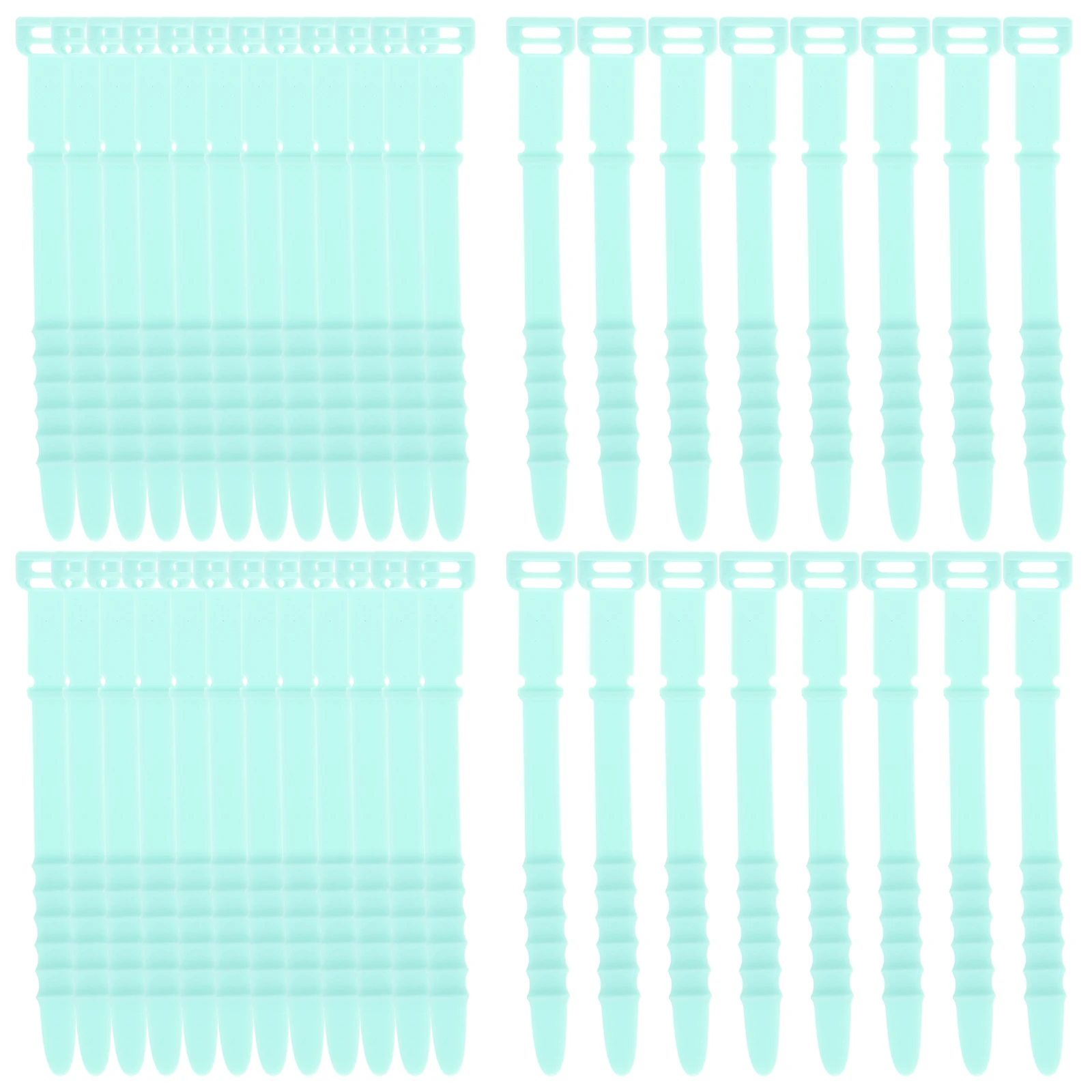 50pcs Silicone Cable Straps Data Cable Organizers Reusable Cord Wraps For Earphone Usb Cables Adjustable Wire Holder