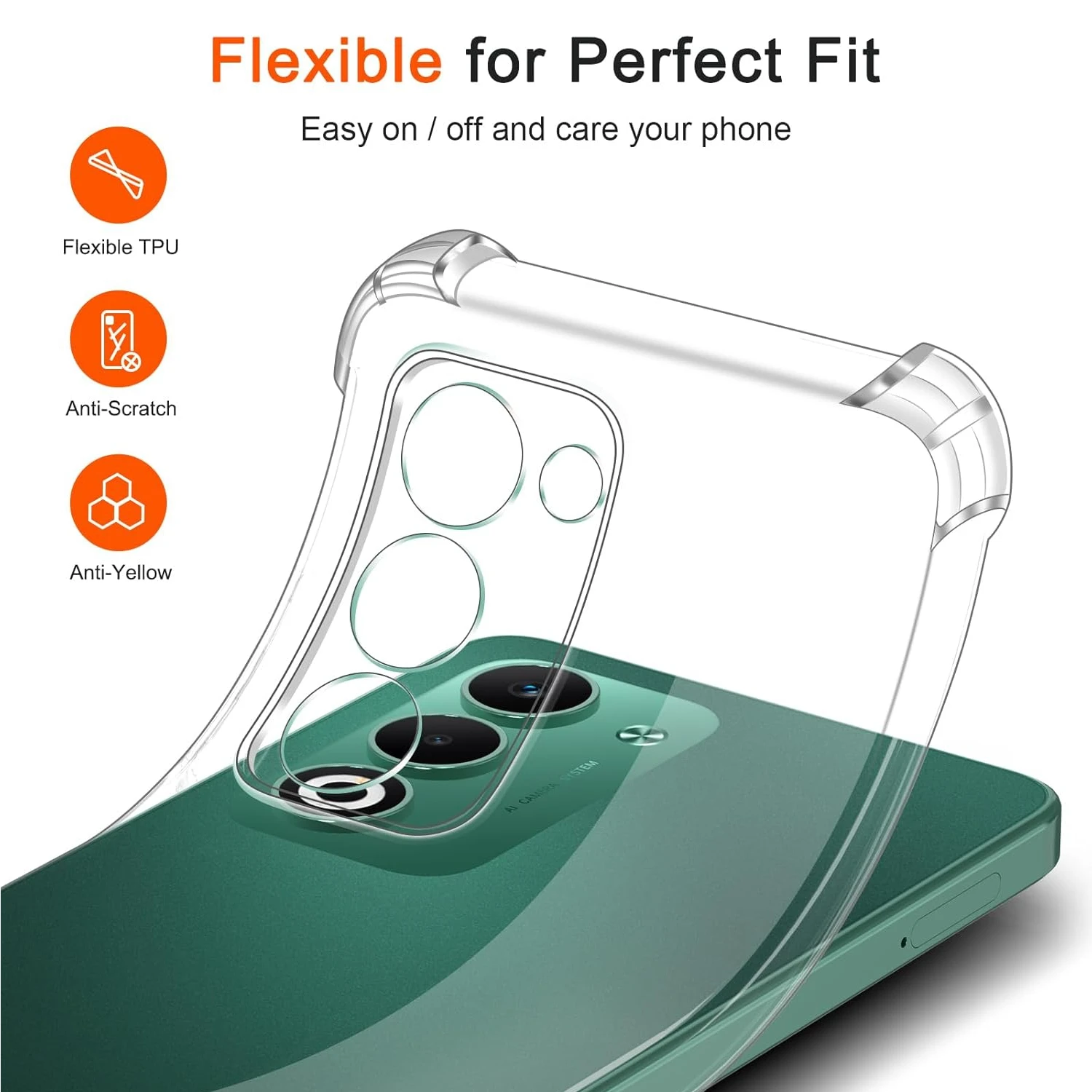 Custodia trasparente in TPU per OPPO A5 5G 4G Custodia protettiva Quattro angoli Paraurti antiurto Coque Fundas