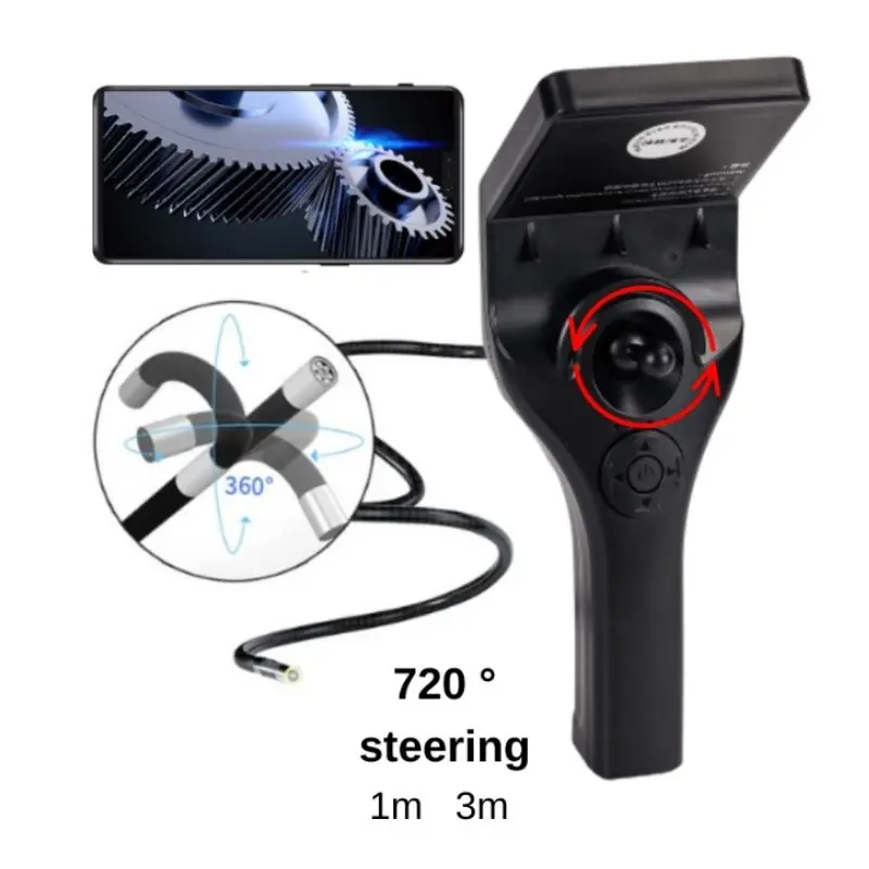 Industrial endoscope Camera Universal 4Way 720° HD Wifi Articulating Industrial Tube Camera Car Check Camera for IPhone Android