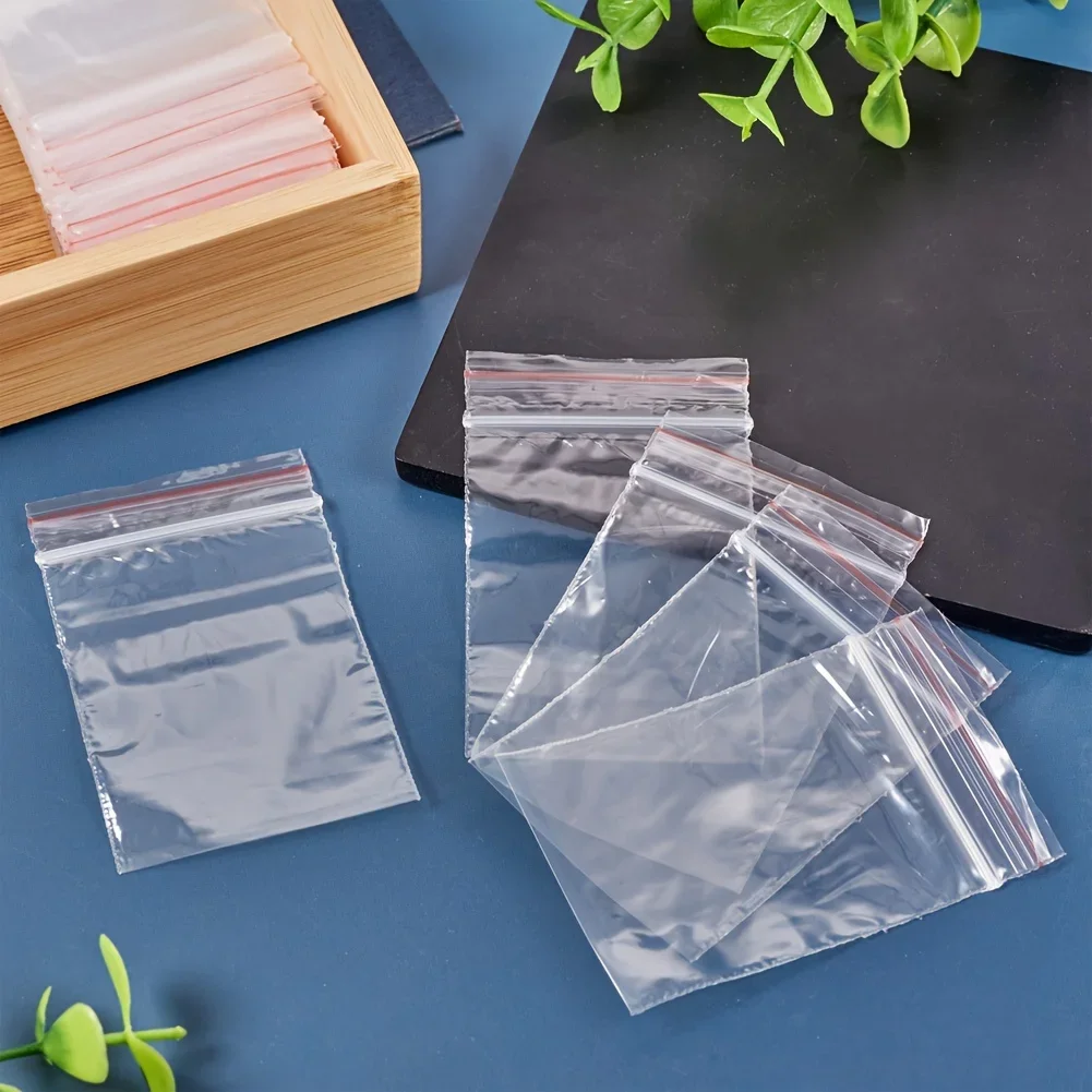 Rectangular zipper-sealed bags for small item packaging and storage, practical and convenient, suitable for small businesses