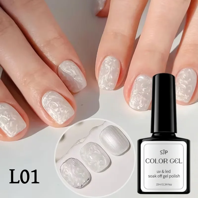 Neuer Faden-Gel-Nagellack, Trendiger Feiner Glanz mit Perlmutt-Textur, Hohe Farbsättigung, Glanzeffekt, für Salon und DIY zu Hause