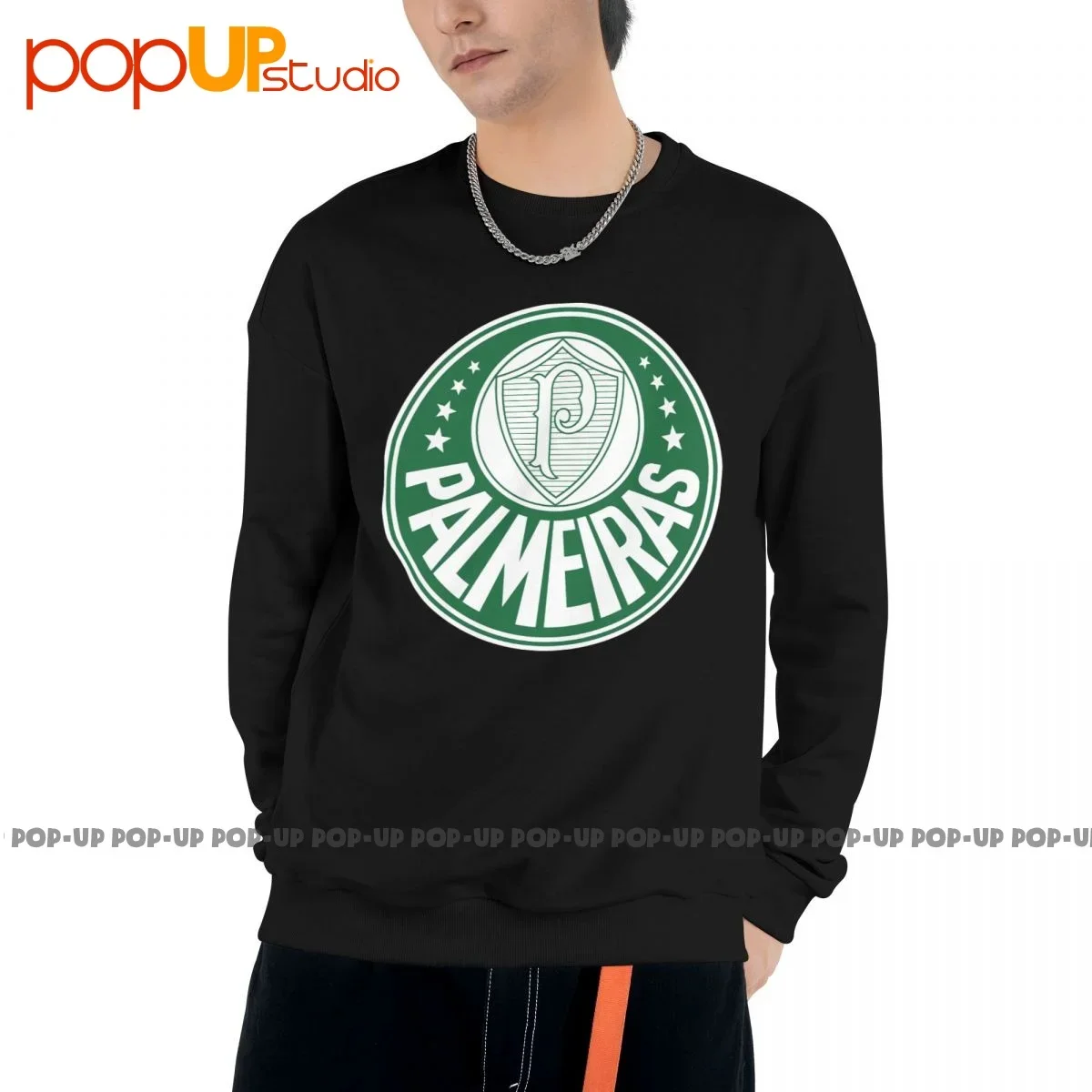 Sociedade Esportiva Palmeiras Futebol 브라질 맨투맨 풀오버 셔츠, 팝 프린트 천연 베스트 셀러