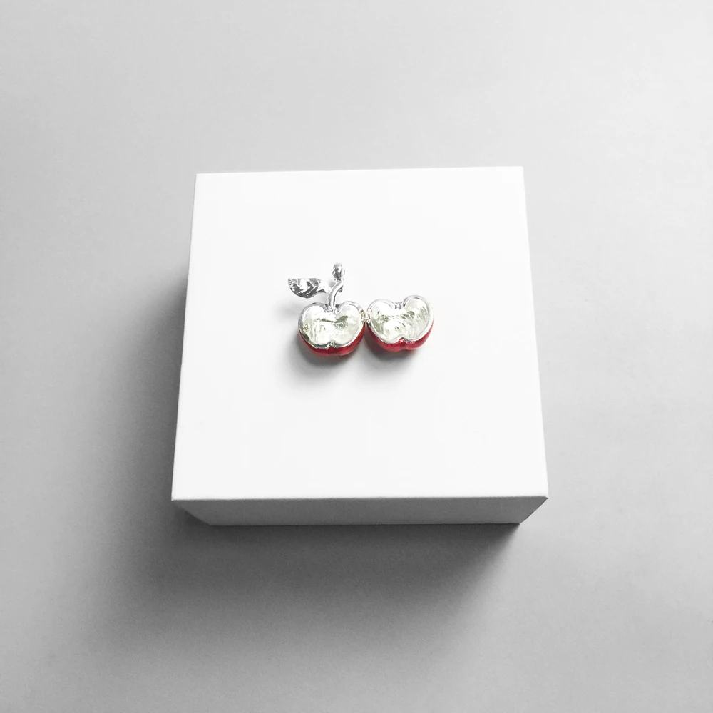 Pendant Apple Brand New Fine Jewelry Europe 925 Sterling Silver Vintage Gift For Women