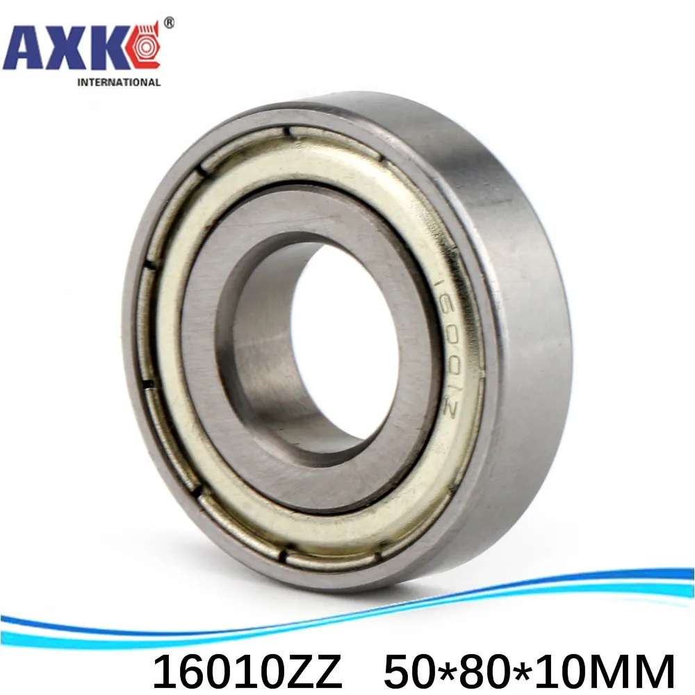 

2pcs Free Shipping Double Shielded Deep Groove Ball Bearings 16010ZZ 50*80*10 Mm Inch Bearing AXK Steel Ra 0.8