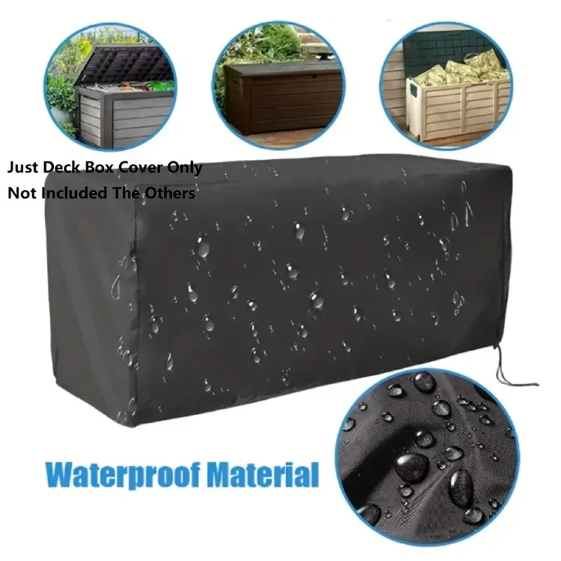 All-Weather Outdoor Patio Deck Box Cover - Waterproof, UV-Resistant, Dustproof Protection for Patio Storage Boxes