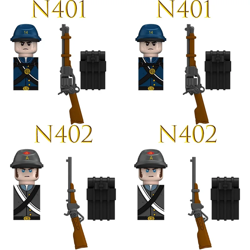 Jouet pour enfants WW2 figurines d'action de l'armée militaire bloc de construction marine américaine infanterie française armée de l'air britannique pistolet de soldat soviétique briques à monter soi-même cadeau