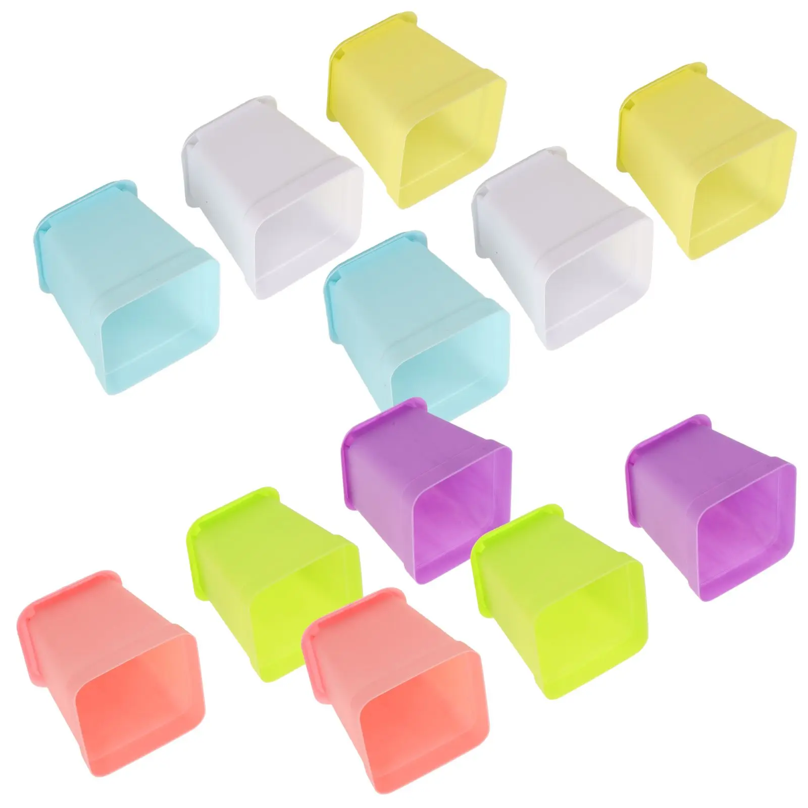 24 Pcs Candy Color Seedling Pots Rectangular Lightweight Space Saving Indoor Plants Flower Pot Gardening Tools Reusable Easy