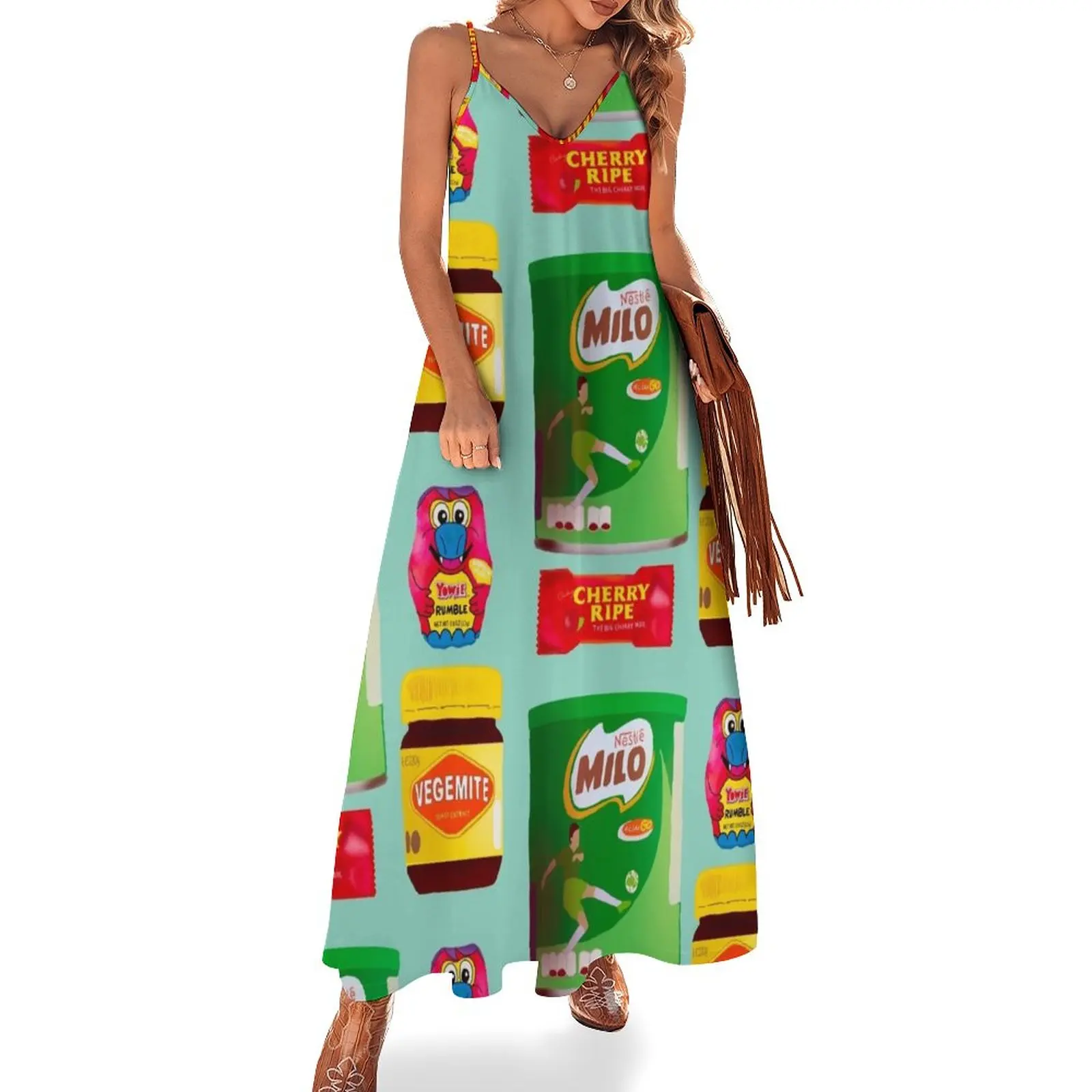 

Australian Snacks Sleeveless Dress women's summer clothing 2023 women's elegant loose dresses