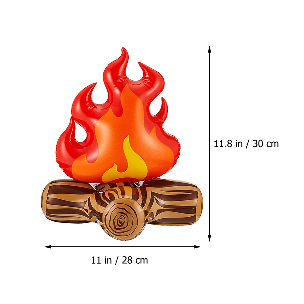 Inflatable Flame Model Yard Decoration Props Pvc Bonfire Camping Party Fake Campfire Baby