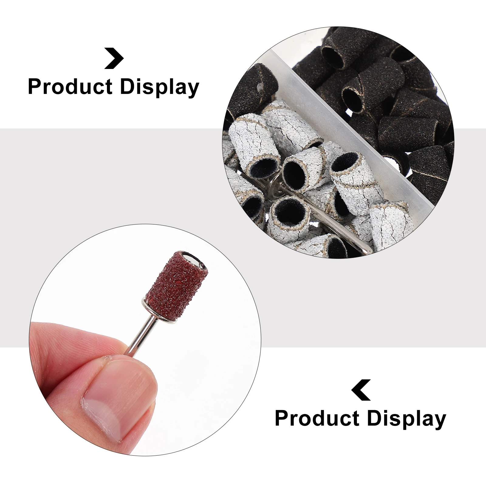 

75Pcs Manicure Grinding Ring Polishing Head Kit for Nail Art Salons Home Use Heavy Duty Sand Ring for Nail Glue Removal