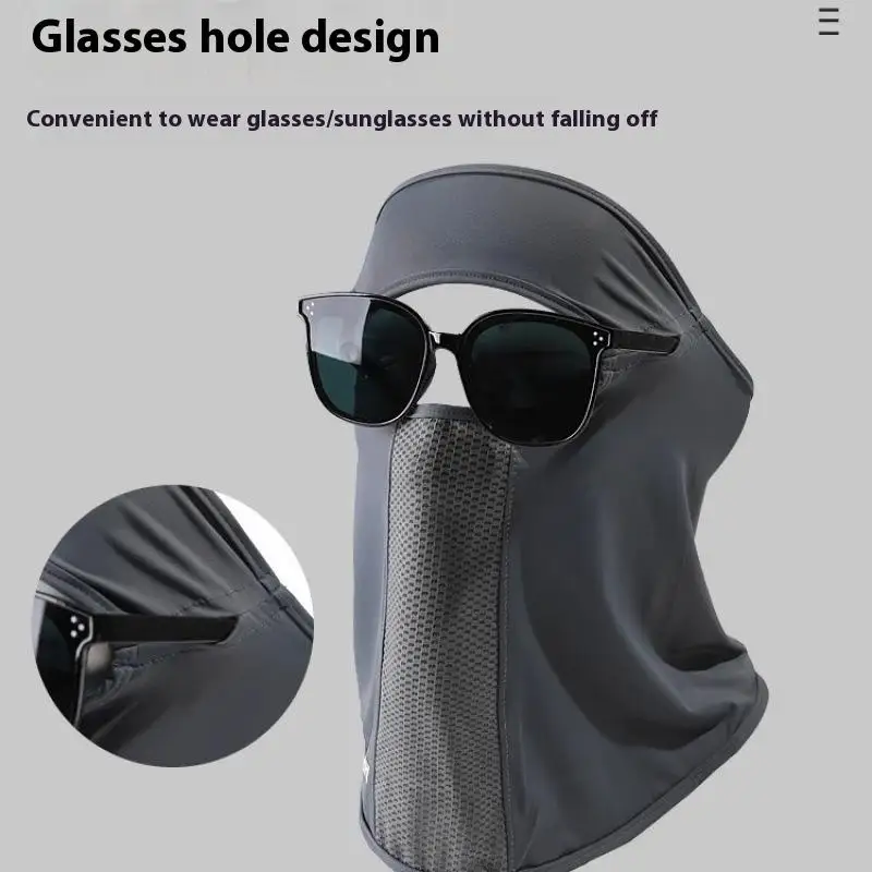 UV-bescherming IJszijdemasker Zonbestendig slabbetje Effen kleur Gezichtsbedekking Gelaatsscherm Zomergezichtssjaals Zonnebrandcrème Gezichtssjaal Rijden