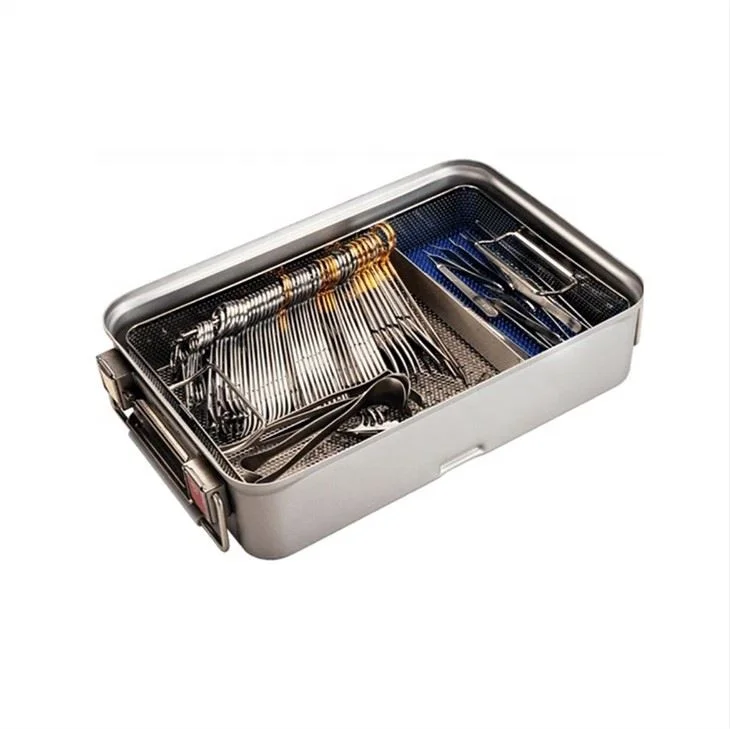 Stainless steel wire Mesh Storage Basket Fine Mesh Surgical Instrument Sterilization Containers Medical box