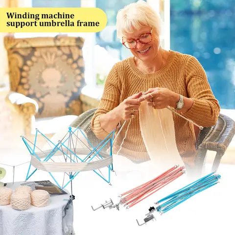 Porte-enrouleur en forme de parapluie, fil rapide, ficelle de fibre, support de laine, outils artisanaux pour patchwork, accessoires de bricolage