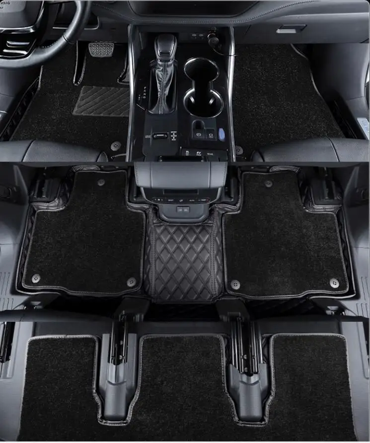 Custom special car floor mats for Hyundai Santa fe 6 7 seats 2026-2024 High quality Rugs double layers carpets for Santafe 2025