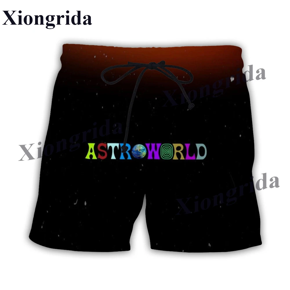 New Cactus Jack Hip Hop Shorts ASTROWORLD 3D Print Beach Shorts Men Women Hip Hop Swimming Trunks Summer Streetwear Dropshipping