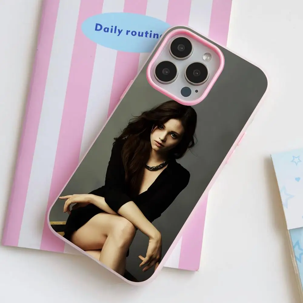 

India Eisley Phone Case for iPhone 17 16 15 14 13 12 11 Air Pro Max Plus Jelly Dual Layer Pink Cover