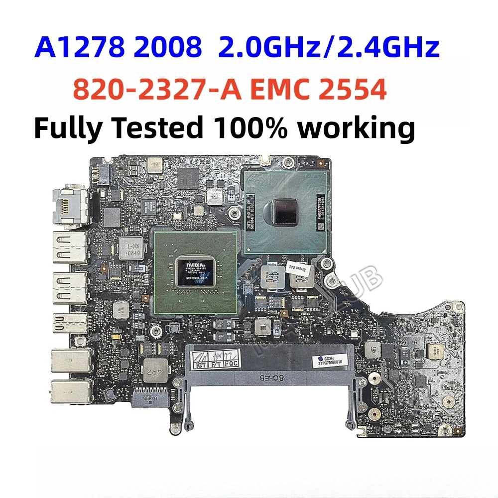 Laptop Motherboard para Macbook Pro, Logic Board, i5, i7, 820-3115-B, 820-2936-A, 13 ", A1278, 2008, 2009, 2010, 2011, 2012