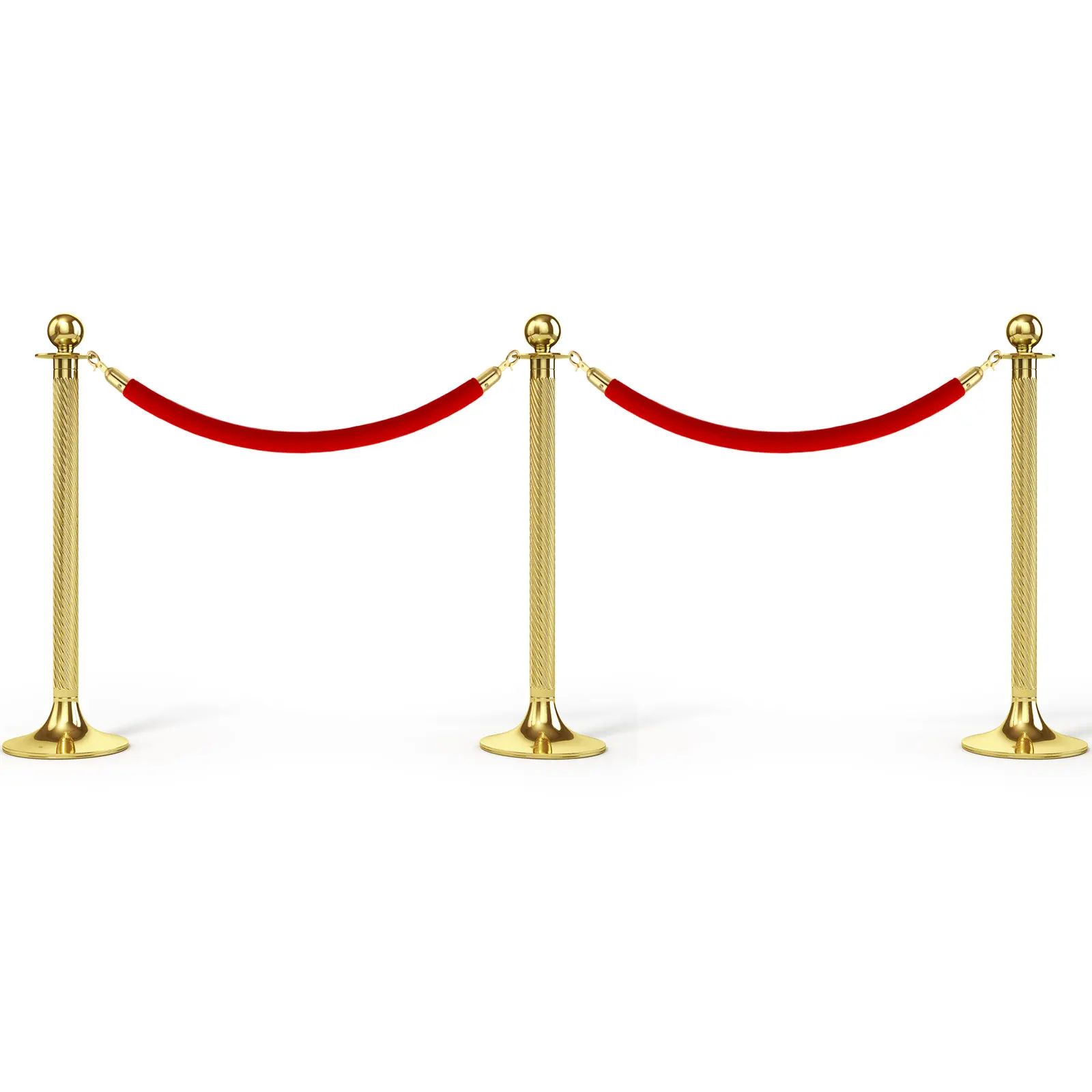 1-1.5M Velvet Stanchion Rope Crowd Control Barrier Rope with Snap Hooks Cordon Lanyard for Posts Stand Queue Divider of Hotel image 5