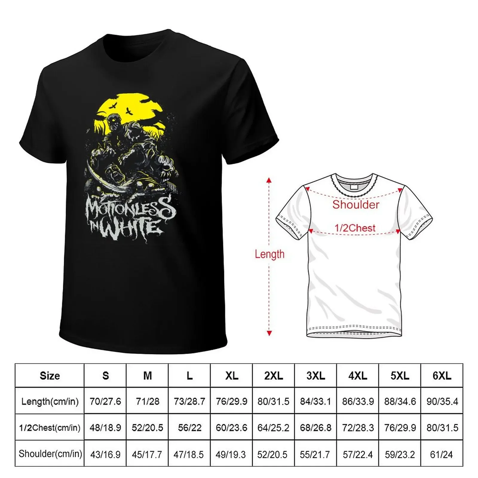 Top Selling Motionless In White T-Shirt tops basketball graphic tees blue archive mens workout shirts