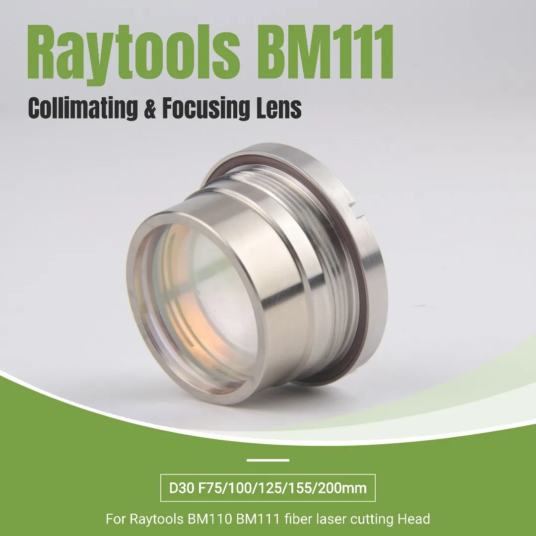 Raytools BM111 Laser Collimating & Focusing Lens D30 F75/100/125/155 with Lens Holder For BM110 BM111 Fiber Cutting Head