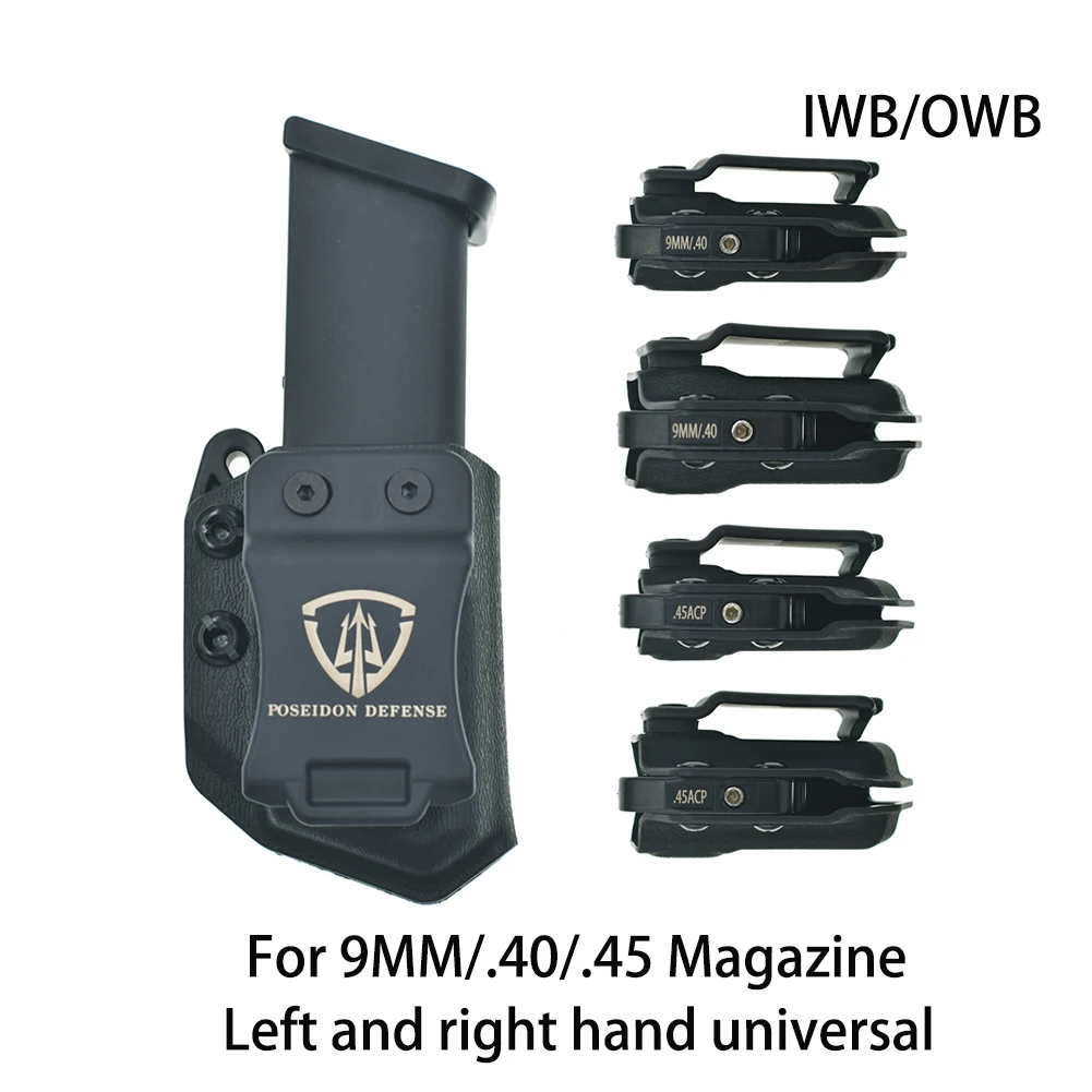  IWB OWB Left Right Hand universal Single Double Stack Magazine Pouch Mag Carrier Holder for 9mm .40 S&W .45ACP Pistol