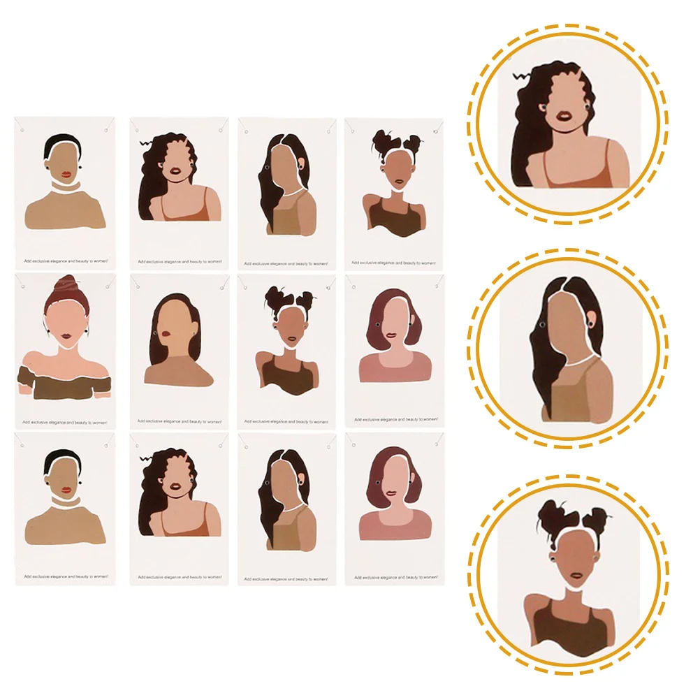 

100Pcs Earring Cards Necklace Display Cards Durable Ear Studs Holder Jewelry Organizer for Stores and Home Earring Packaging