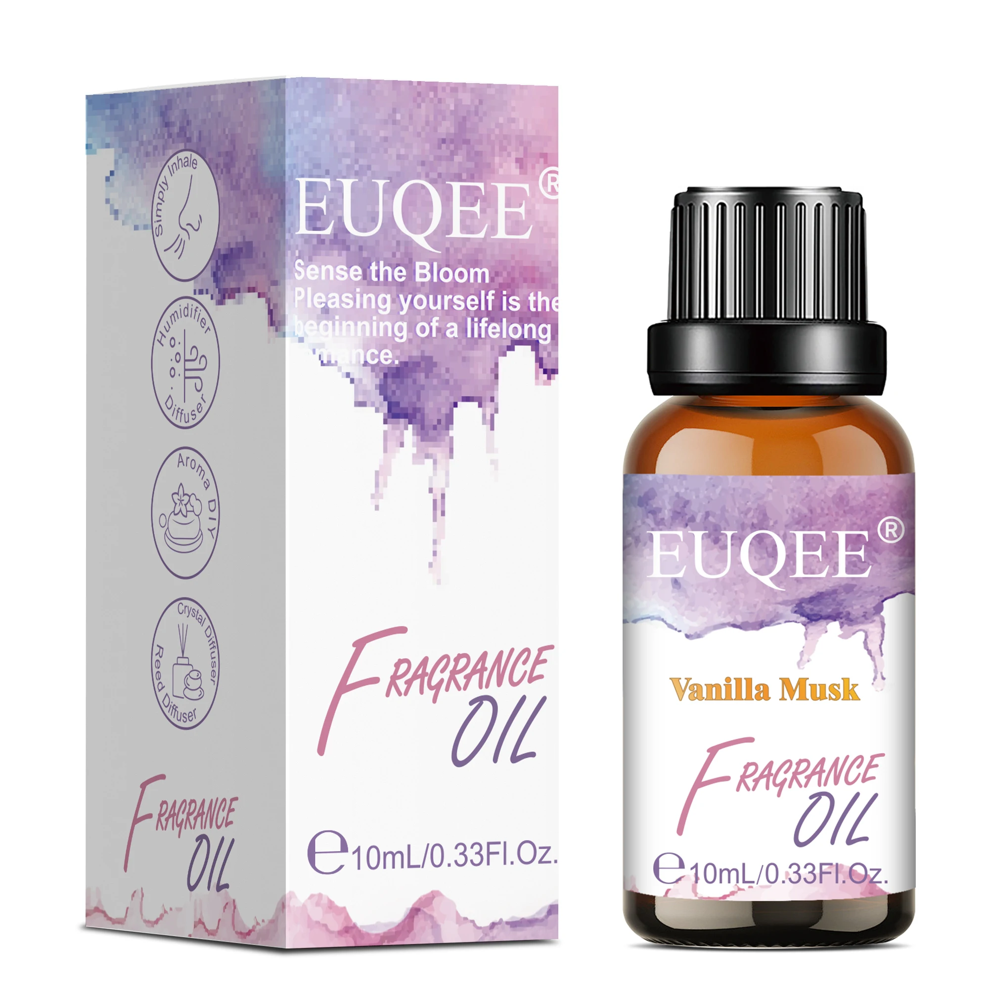 EUQEE 10ml Vanilla Musk Essential Oil for Humidifier Diffuser,Dragons Blood Sea Breeze Angel Fragrance Oil for Making Candle