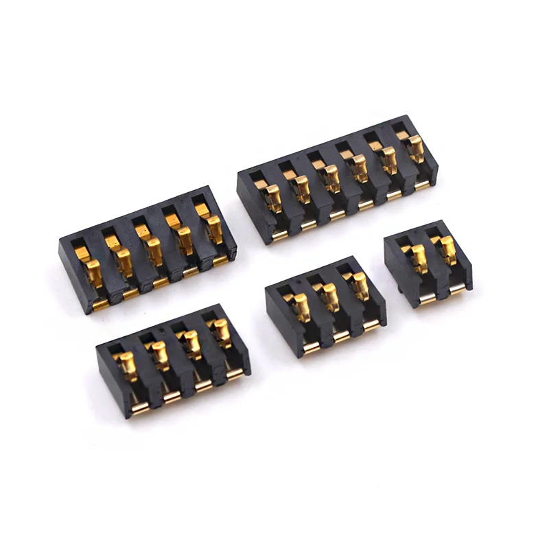 5 20PCS Spring Compression Contact 4.25MM Pitch 2 3 4 5 6 Pin Male Connector Surface Mount Battery Connectors Insulator 4.75mm