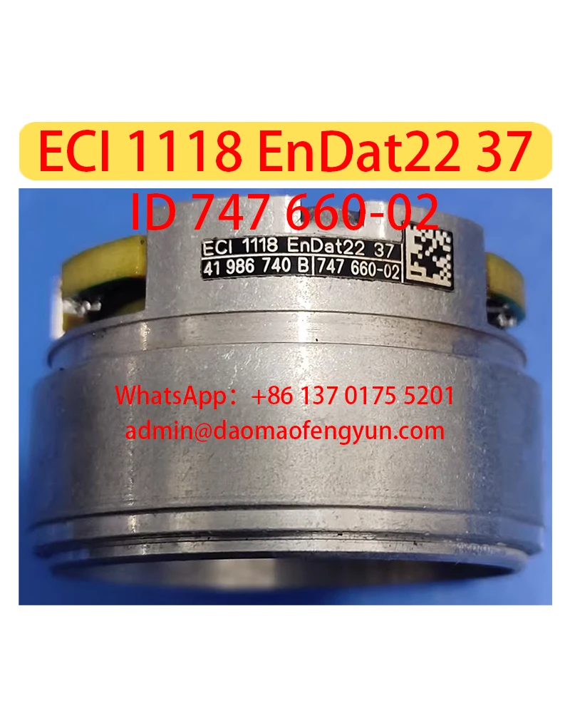 

ECI 1118 EnDat22 37 Used ID 747 660-02 Encoders Tested ok，Fast shipping